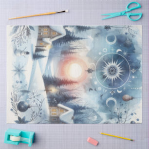 Under the Solstice Moon Winter Woodland Tissue Paper