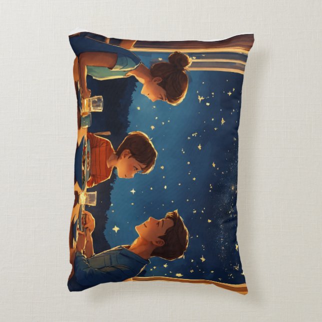 Under the Starlit Sky Decorative Cushion (Back(Vertical))