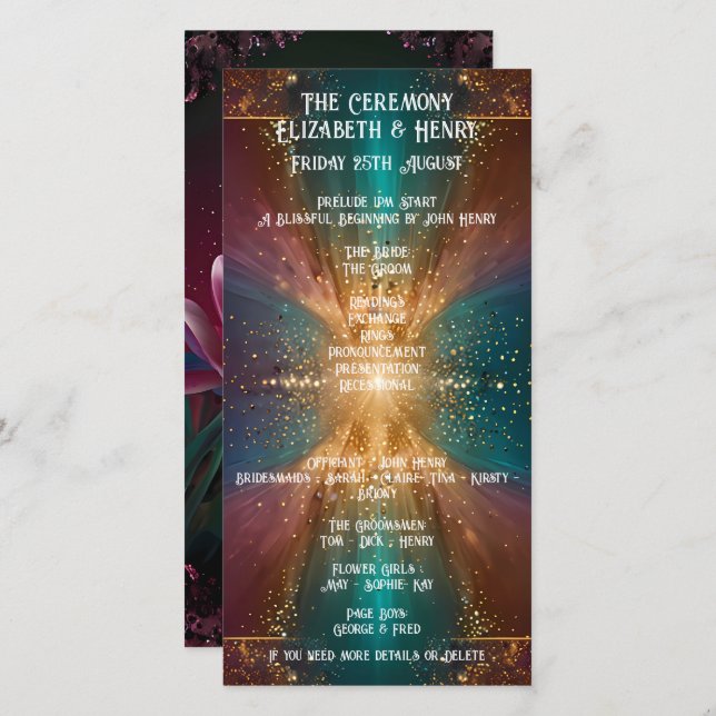 "Under the Stars: A Celebration of Love" (Front/Back)