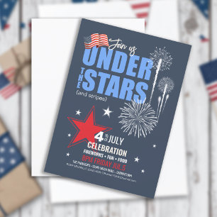 Under the Stars and Stripes July 4th ID1107 Invitation