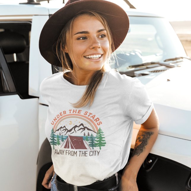 Under The Stars Away From The City Camping T-Shirt (Creator Uploaded)