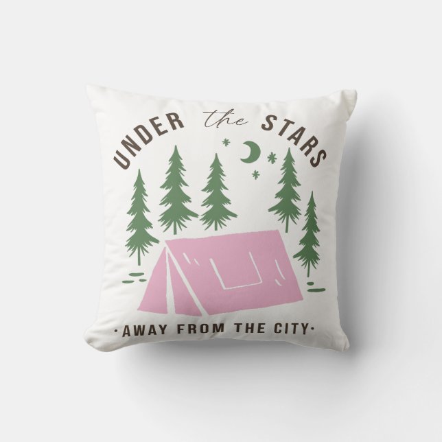 Under The Stars Away From The City Cushion (Front)