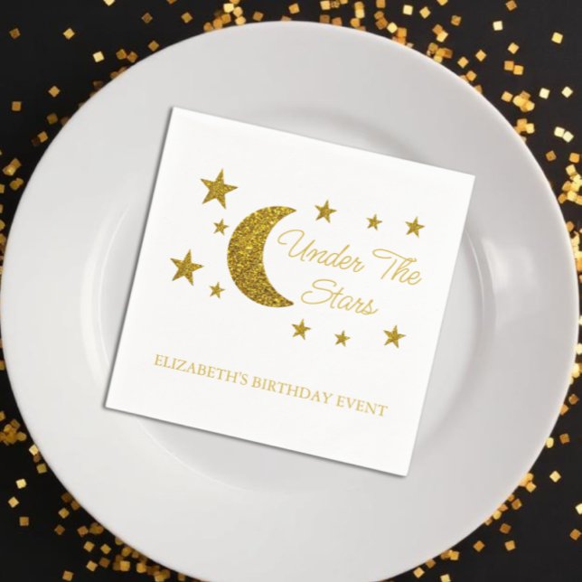 Under The Stars Birthday Napkin (Creator Uploaded)