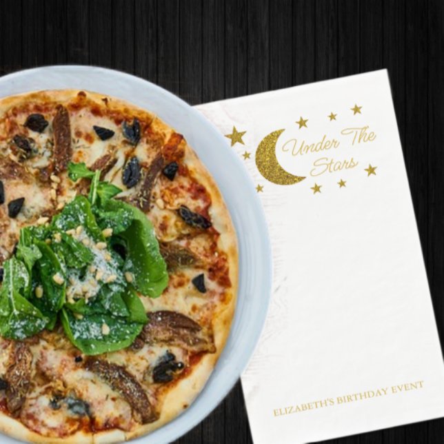 Under The Stars Birthday Napkin (Creator Uploaded)