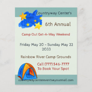 Under The Stars Camping Event Flyer