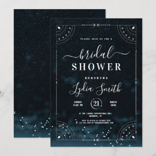 Under the Stars Celestial Bridal Shower Starry  Invitation