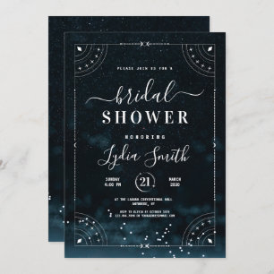 Under the Stars Celestial Bridal Shower Starry  Invitation