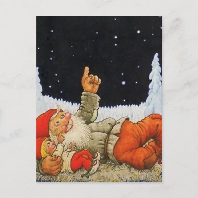 “Under the Stars” Gnomes by Jenny Nystrom Postcard (Front)
