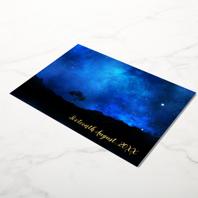 Under The Stars Night Sky Wedding Save The Date  (Rotated)