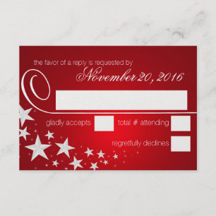 Under the Stars Red Response Card