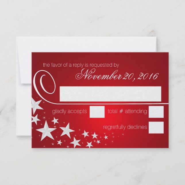 Under the Stars Red Response Card (Front)