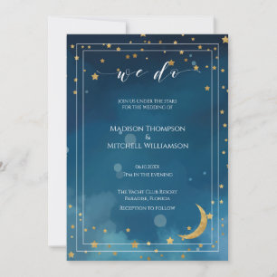 Under The Stars Wedding Invitation