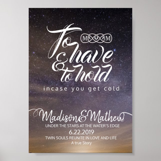 Under The Stars Wedding Sign (Front)