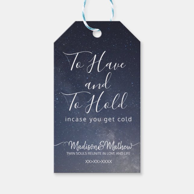 Under The Stars Wedding Tags (Front)