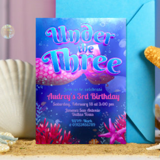 Under the Three - Mermaid Invitation