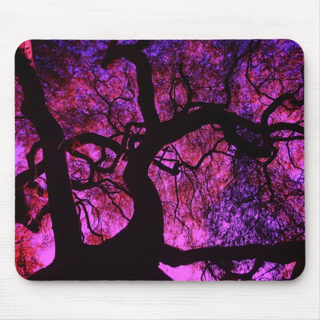 Under the Tree in Pink and Purple Mouse Pad (Front)