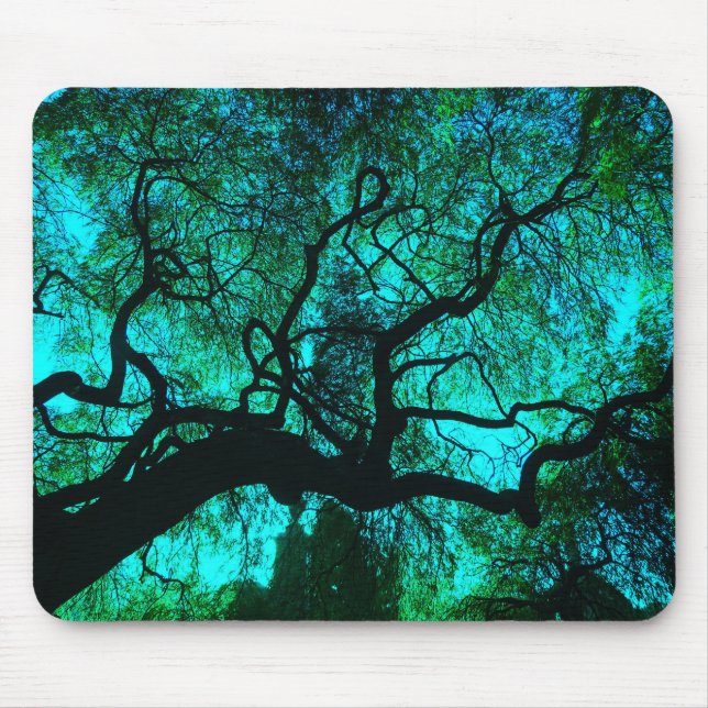 Under The Tree in Turquoise III Mouse Pad (Front)