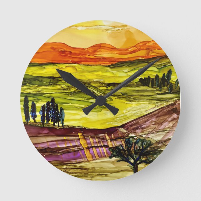 Under The Tuscan Sun    Round Clock (Front)