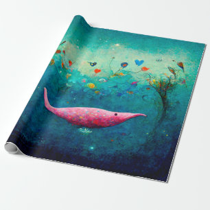 Under the water ocean  pattern Wrapping Paper