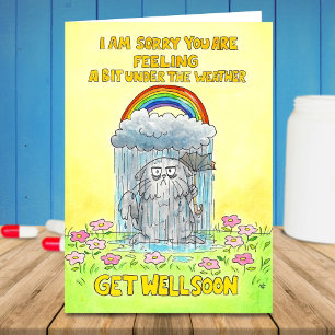 Under the Weather - Get well soon greeting Card