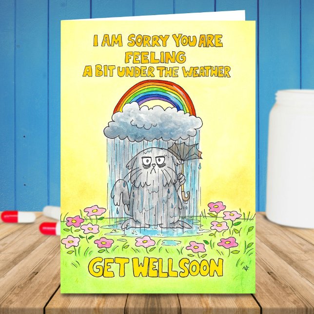 Under the Weather - Get well soon greeting  Card (Creator Uploaded)