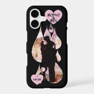 Under Umbrella: Romantic Couple Kissing in Rain