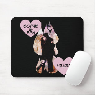 Under Umbrella: Romantic Couple Kissing in Rain Mouse Pad