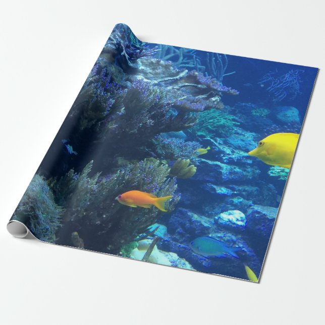 Under Water Ocean World And Summer Story  Wrapping Paper (Unrolled)
