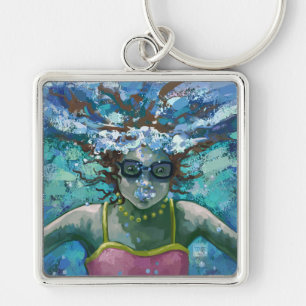 Under Water Swim Key Ring