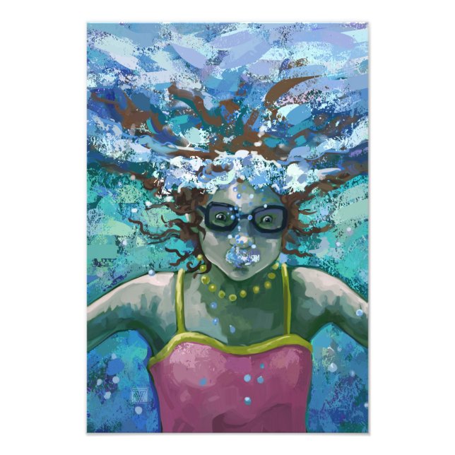 Under Water Swim Photo Print (Front)