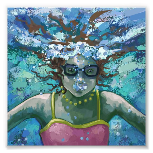 Under Water Swim Photo Print (Front)