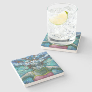 Under Water Swim Stone Coaster