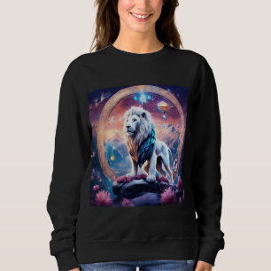 under water water colour lion art sweatshirt