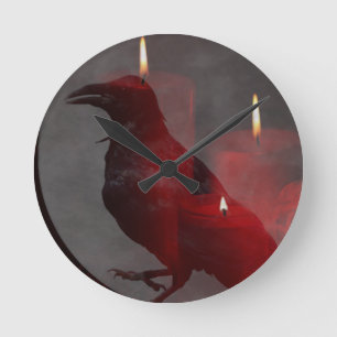 "Under Your Spell in Red Round Clock