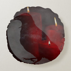 "Under Your Spell in Red" Round Cushion
