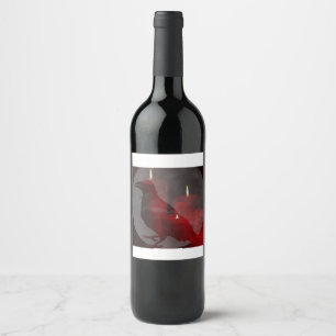 "Under Your Spell in Red” Wine Label