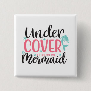 Undercover Mermaid 15 Cm Square Badge