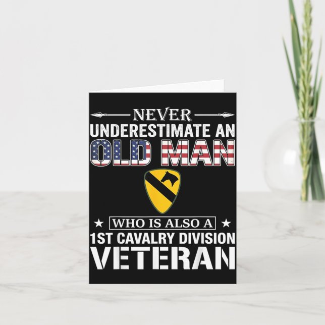 Underestimate 1st Cavalry Division Veteran Card (Front)