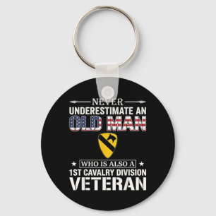 Underestimate 1st Cavalry Division Veteran Key Ring
