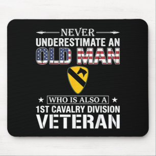 Underestimate 1st Cavalry Division Veteran Mouse Pad