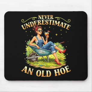 Underestimate an old gardener gardening vintage mouse pad