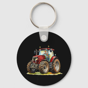 Underestimate an old man drives a tractor in 70 key ring