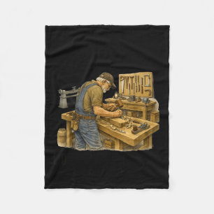 Underestimate an old man who does woodworking Unde Fleece Blanket