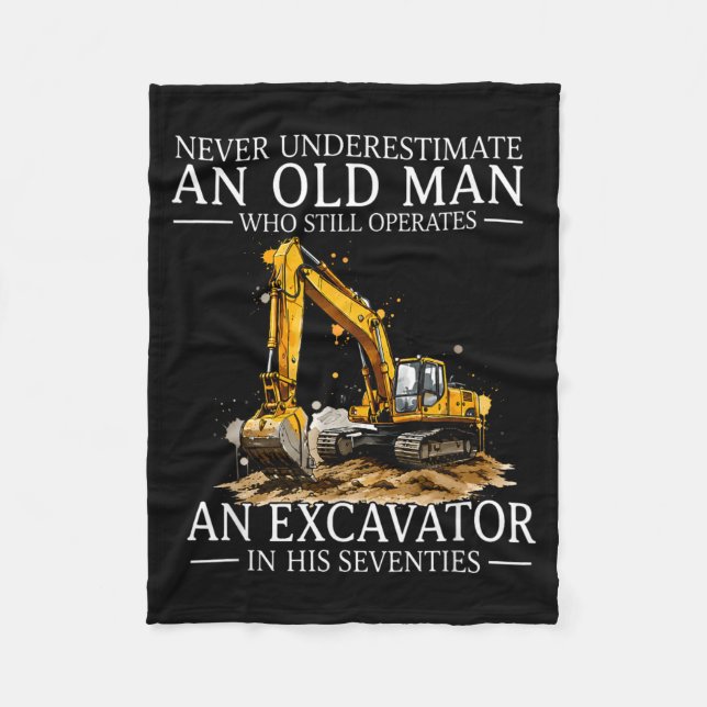Underestimate An Old Man Who Operates An Fleece Blanket (Front)