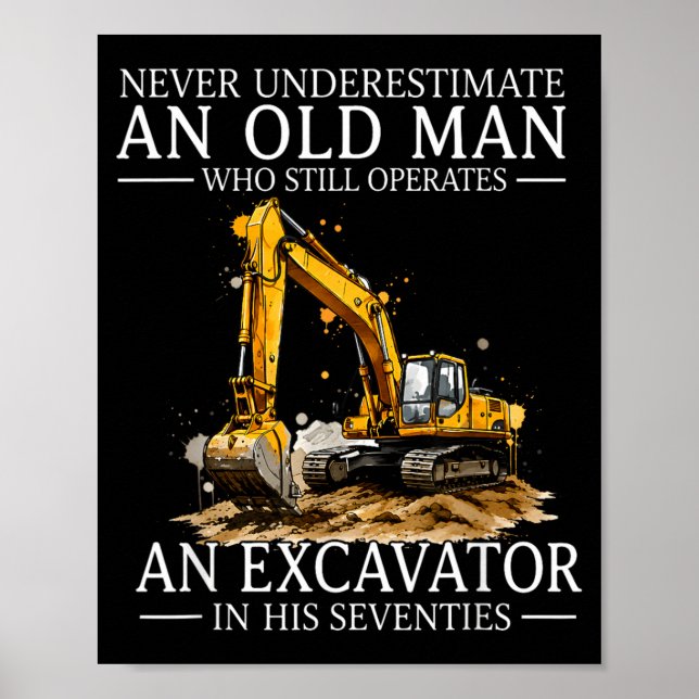 Underestimate An Old Man Who Operates An Poster (Front)