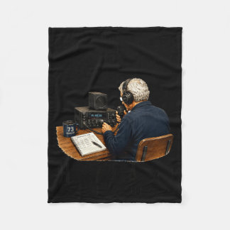 Underestimate An Old Man Who Opvies Ham Radio Fleece Blanket