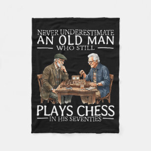 Underestimate An Old Man Who Plays Chess In His Fleece Blanket