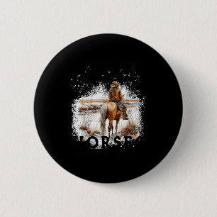 Underestimate an old woman who rides horses  6 cm round badge