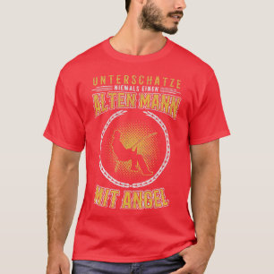 Underestimate Never An Old Man With Angel Gift T-Shirt