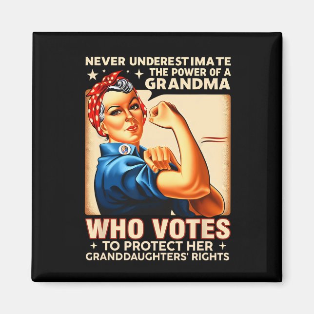 Underestimate The Power Of A Grandma Who Votes Des Magnet (Front)